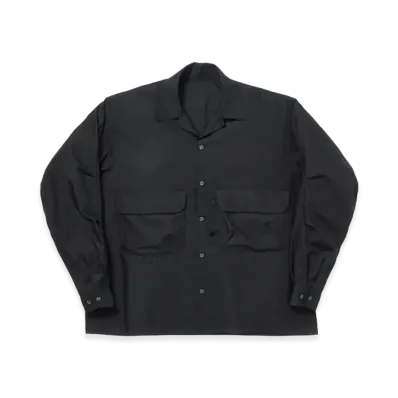 DAIWA PIER39 Tech Sports Open Collar Shirt L/S Solid "Black"