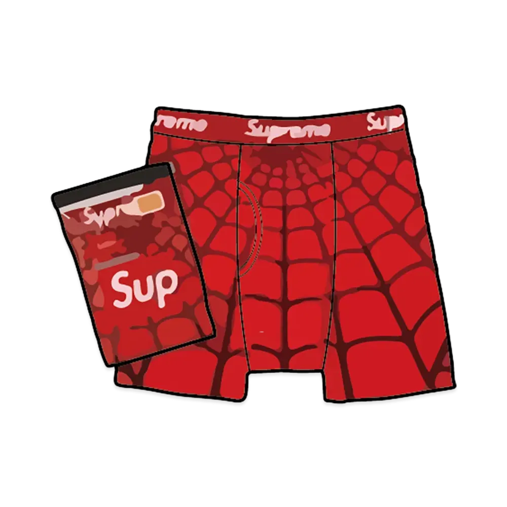 Supreme x Hanes Spider-Man Boxer Briefs (2 Pack) "Red"