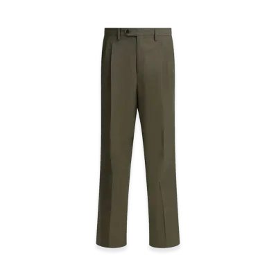 PRADA Wide-Leg Wool Pants "Green"