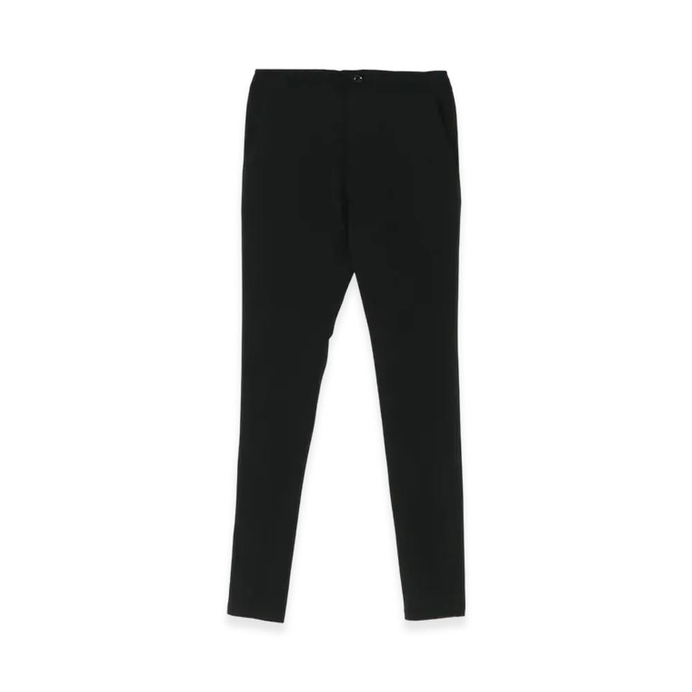 Y's Triacetate Polyester De Chine Docking Leggings Pants "Black"