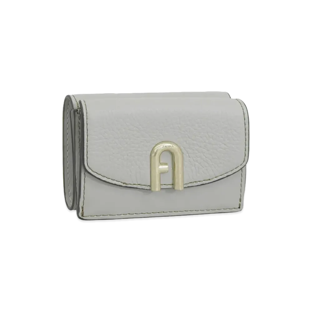 FURLA Primula S Compact Wallet Trifold "Gray"