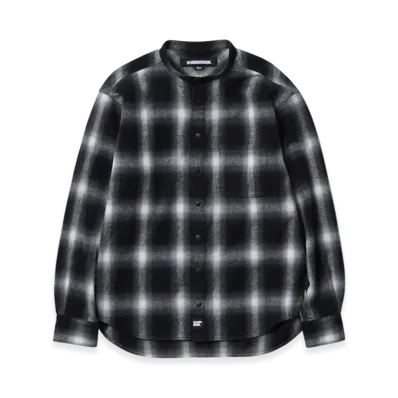 NEIGHBORHOOD Hombre Check Band Collar Shirt LS "Black"