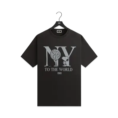 Kith x Peanuts New York To The World Vintage Tee "Black"
