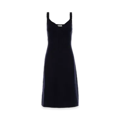 MIU MIU Women's Wool Dress "Navy Blue"
