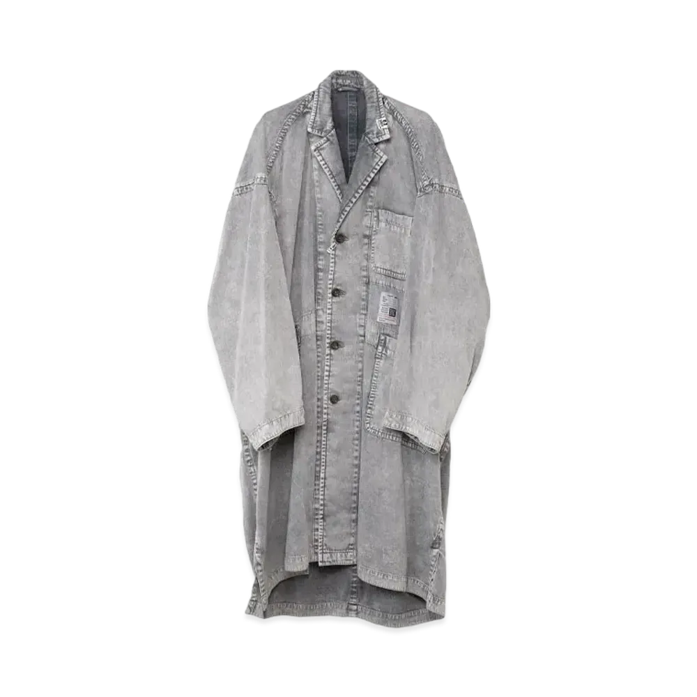 Maison MIHARA YASUHIRO Cotton Satin Shop Coat "White"