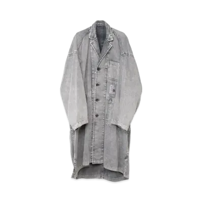 Maison MIHARA YASUHIRO Cotton Satin Shop Coat "White"