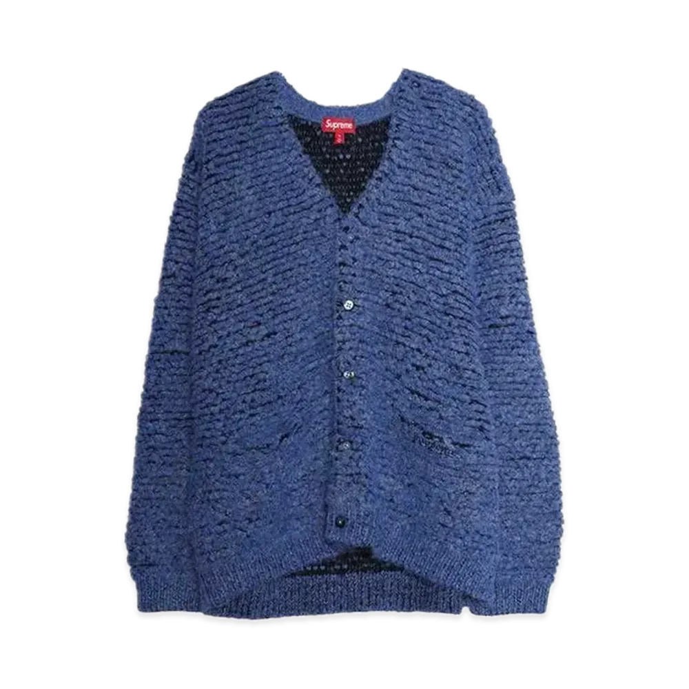 Supreme Textured Knotted Cardigan "Blue"