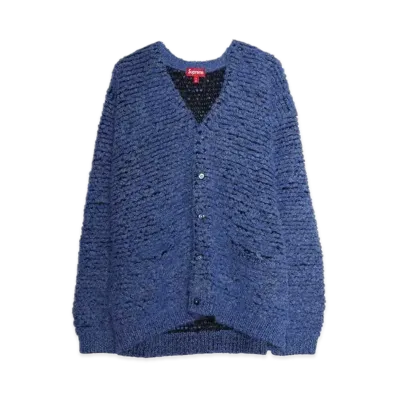Supreme Textured Knotted Cardigan "Blue"