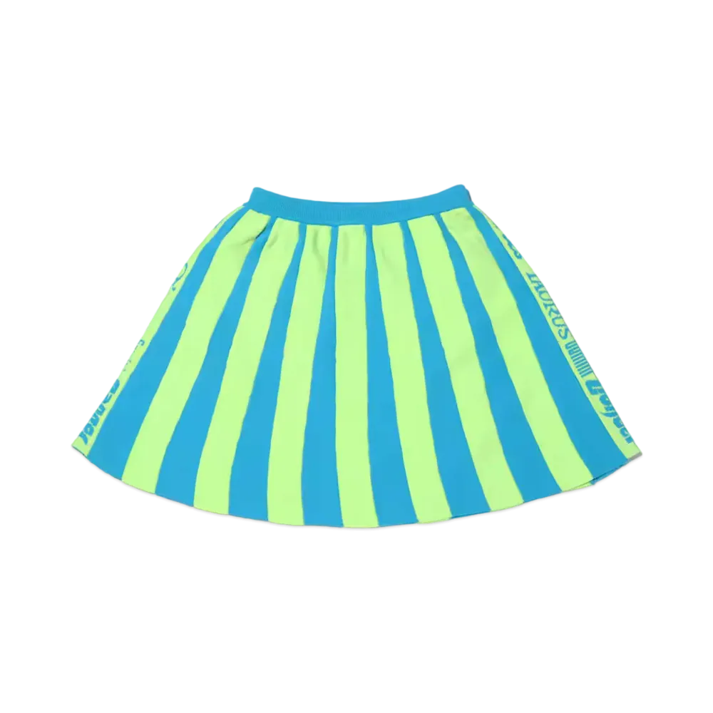 atmos pink Side Logo Knit Miniskirt "Blue/Mint"