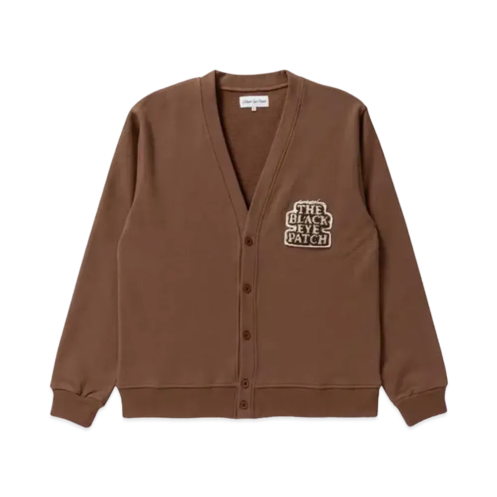 BlackEyePatch OG LABEL SWEAT CARDIGAN "Brown"