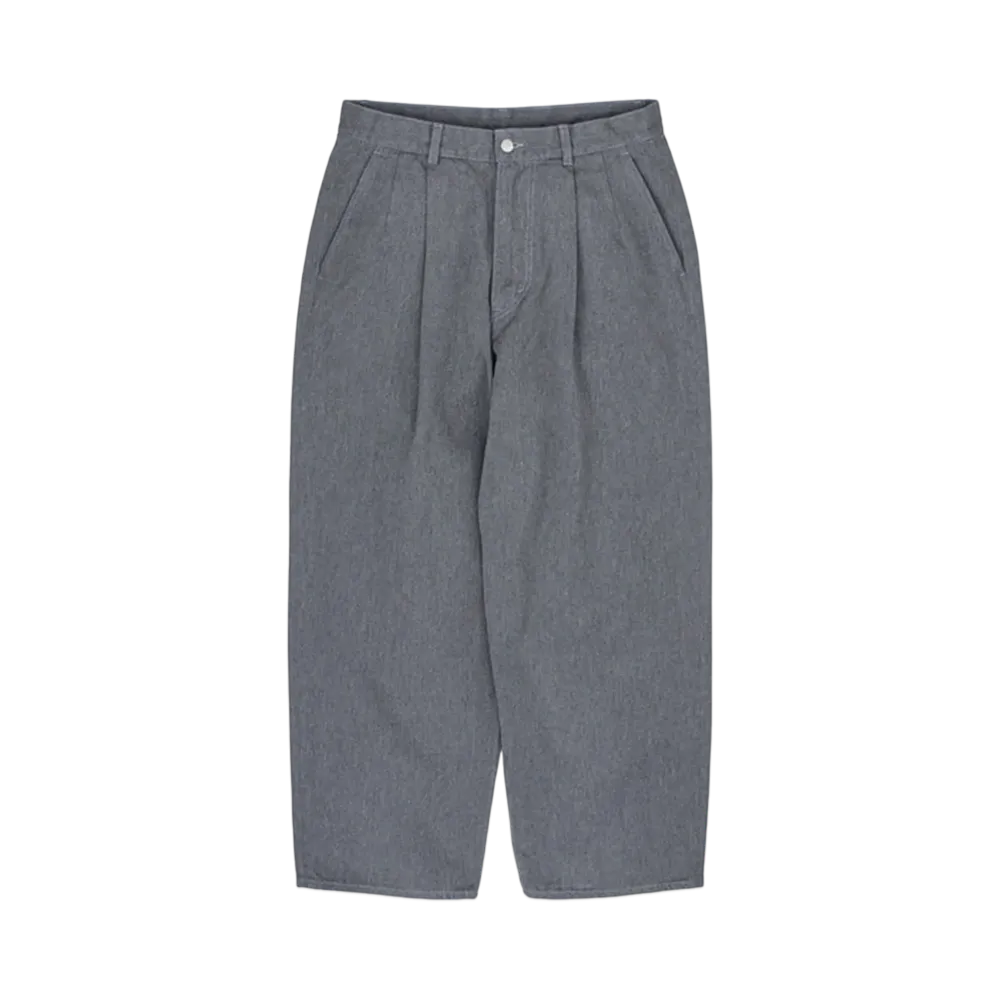 Graphpaper Colorfast Denim Two Tuck Pants "Grey"