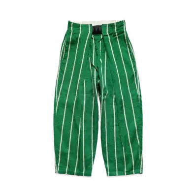 KAPITAL LINEN FILYS STRIPE EASY BEACH PANTS "Green"