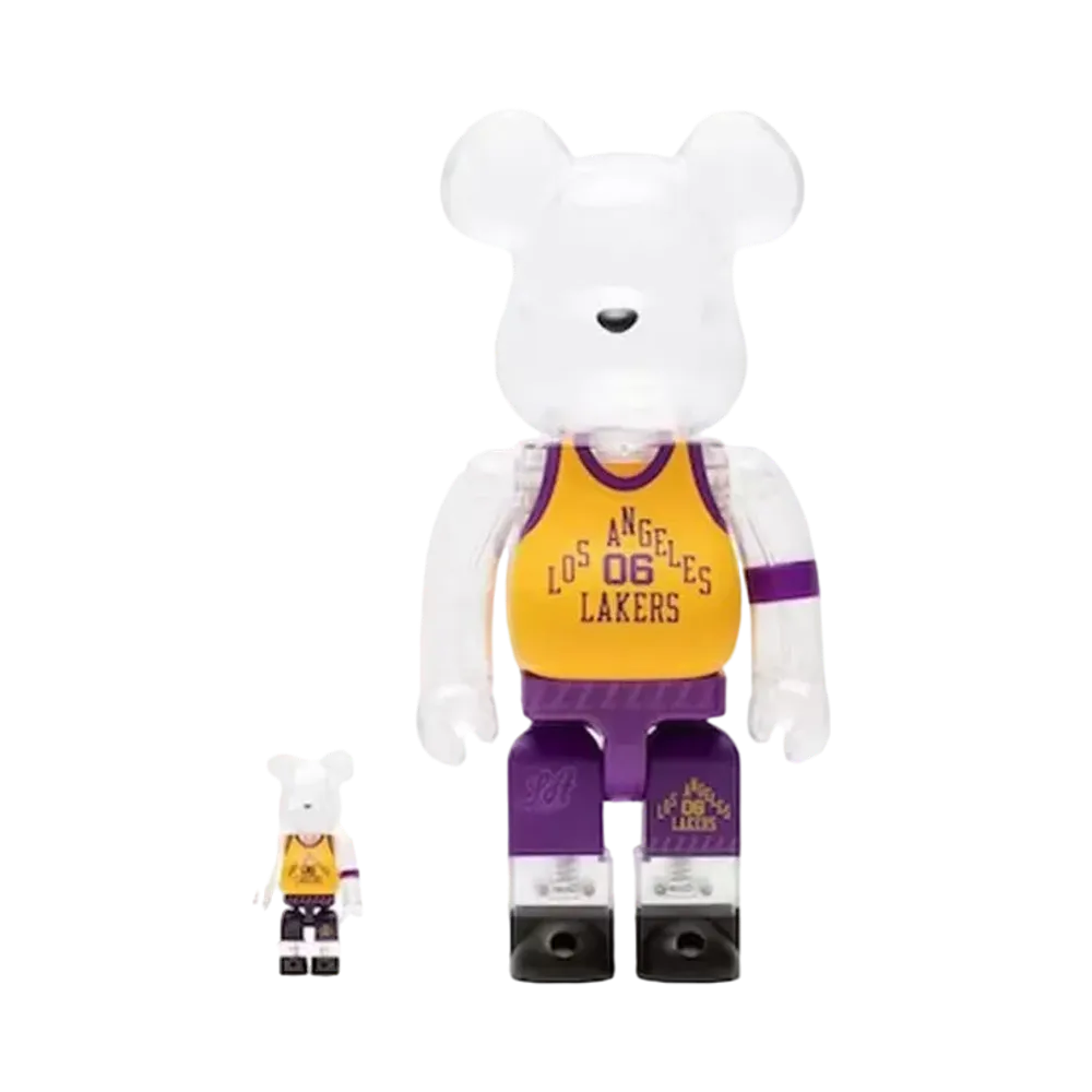 MEDICOM TOY "BEARBRICK" -Los Angeles Lakers- x Bodega x NBA Worldwide Respect Los Angeles Lakers 100% & 400%