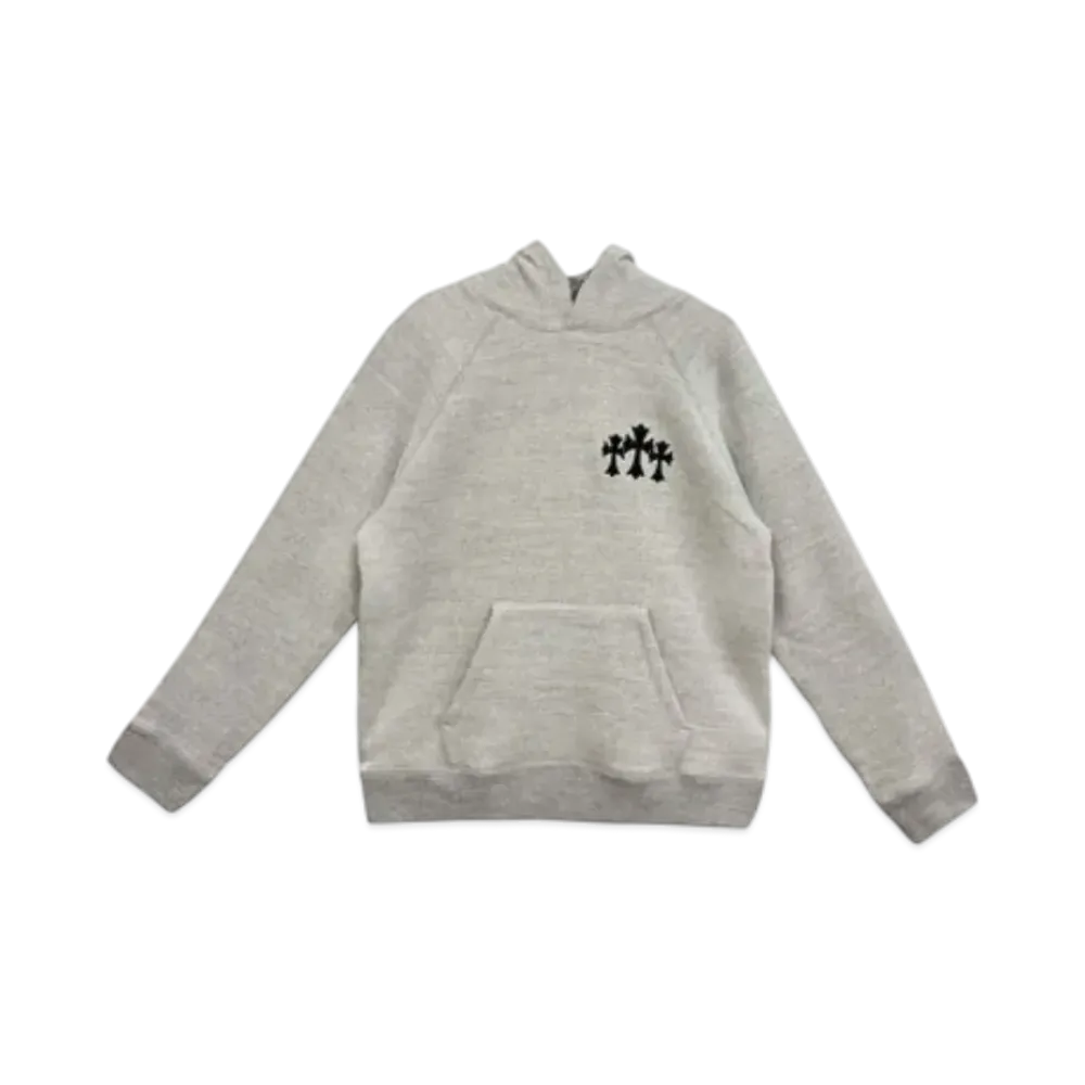 Chrome Hearts CH Logo Cemetery Cross Hoodie "Gray"