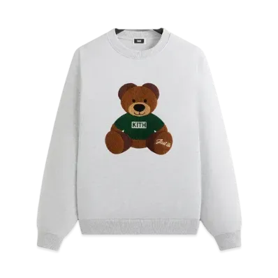 Kith Kithmas Teddy Nelson Crewneck "Light Heather Grey"