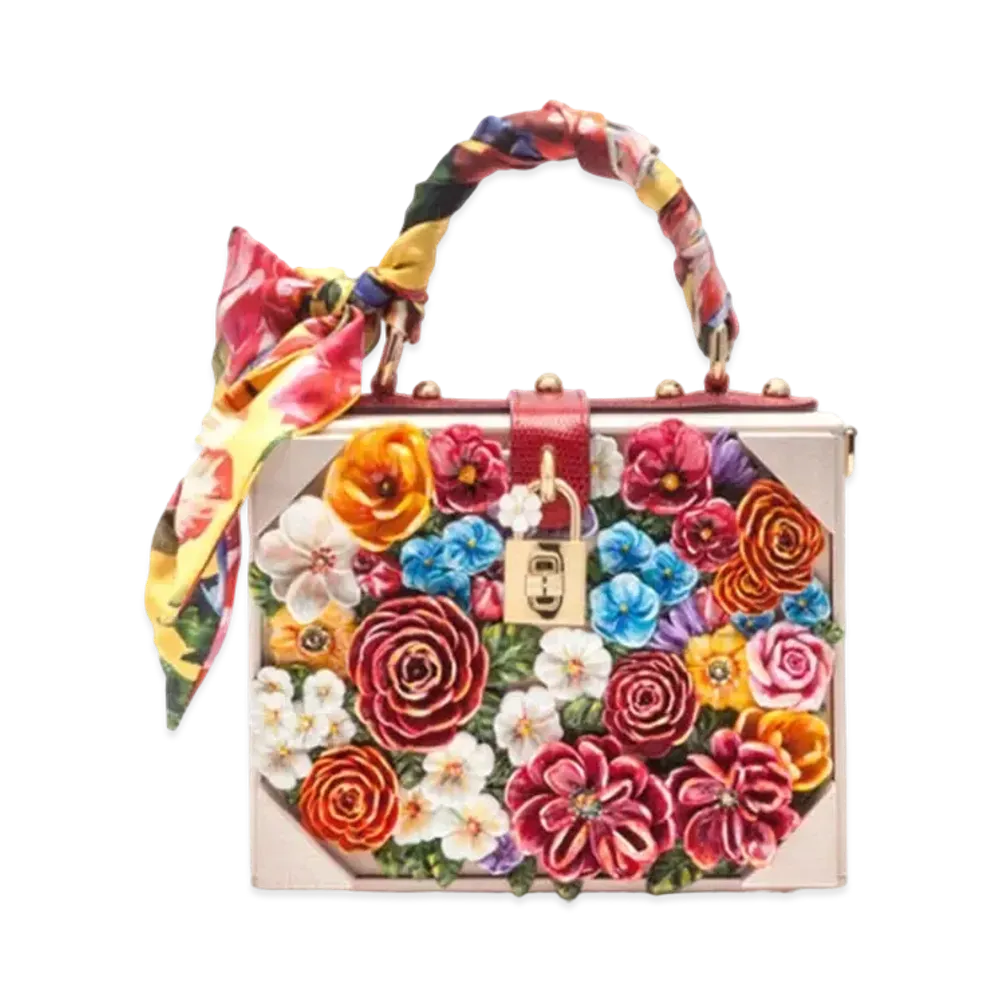 Dolce&Gabbana Dolce Box Bag Resin Flower Enbridery "Floral Print"