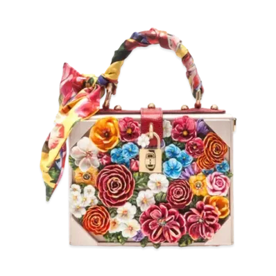 Dolce&Gabbana Dolce Box Bag Resin Flower Enbridery "Floral Print"