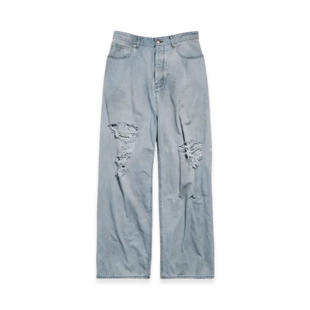 BALENCIAGA Women's Baggy Pants "Light Blue"