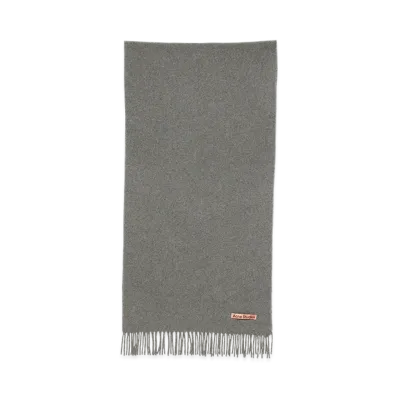Acne Studios Cashmere Fringe Scarf - Narrow "Grey Melange"