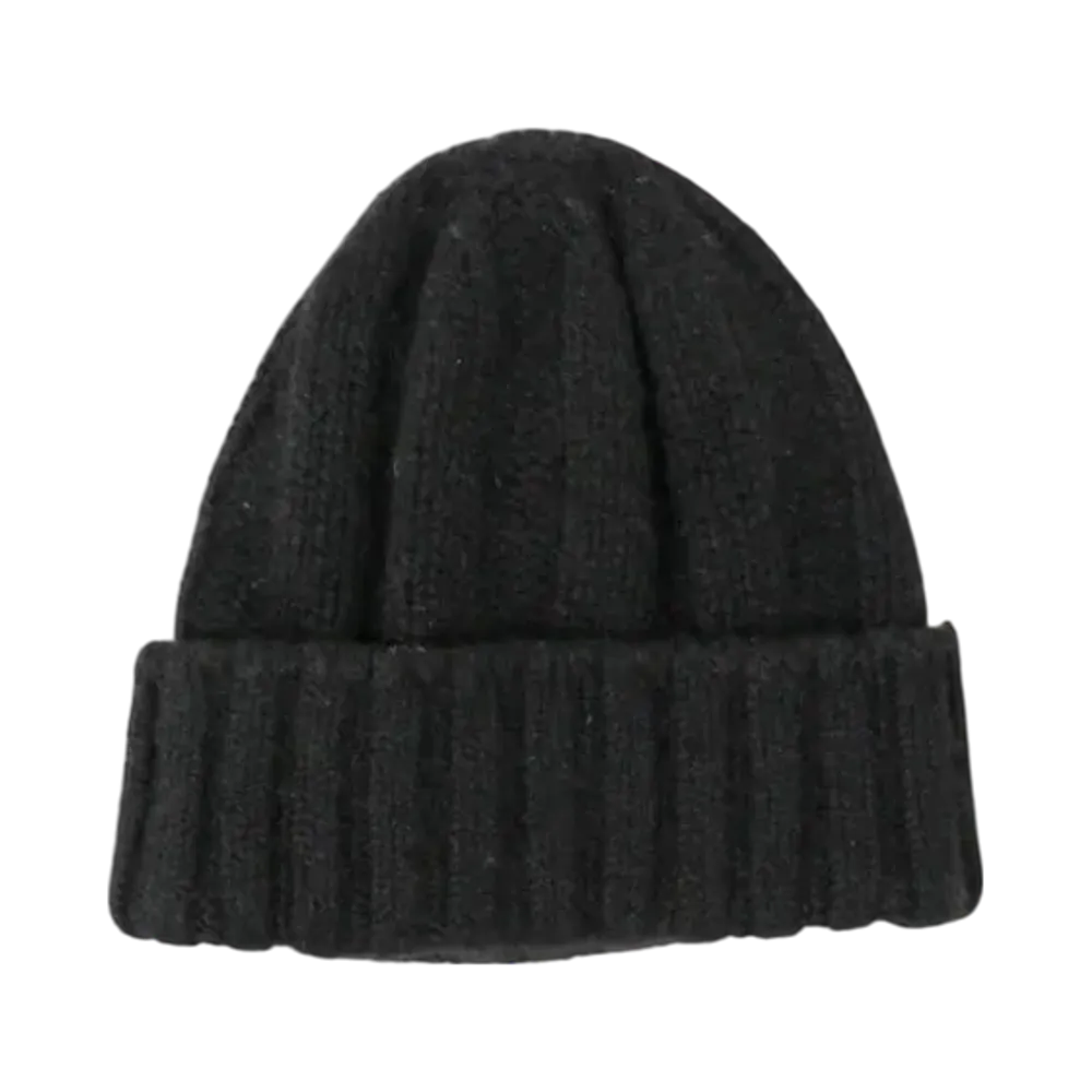 BEAMS Cashmere Rib Watch Cap "Black"