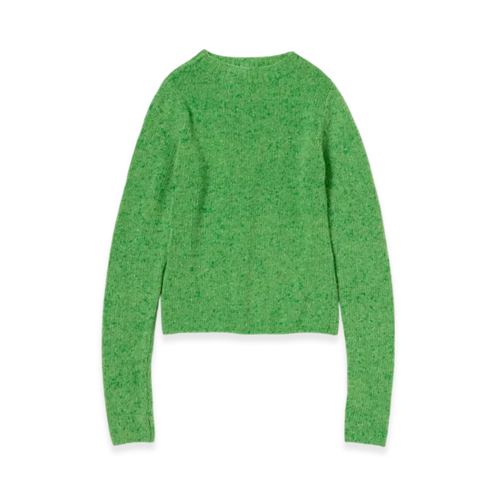 AURALEE Women's Cashmere Melange Knit P/O "Top Green"