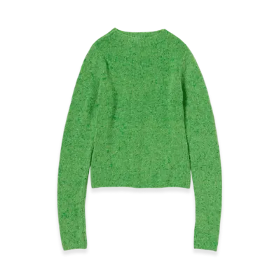 AURALEE Women's Cashmere Melange Knit P/O "Top Green"