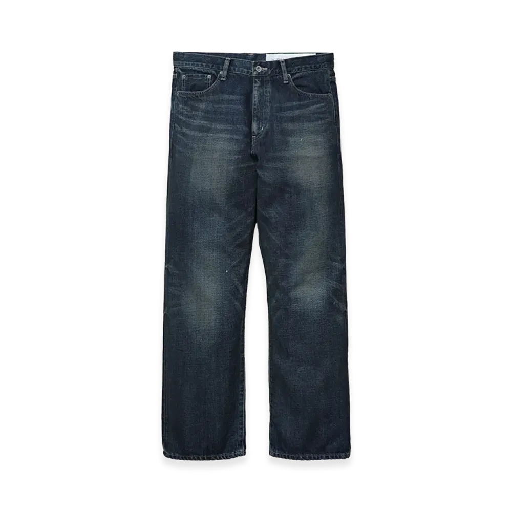 NEIGHBORHOOD Washed Denim Full Cut Pants "Indigo"