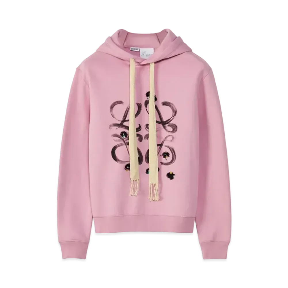 LOEWE x Spirited Away Susuwatari Anagram Hoodie In Cotton "Cotton Candy"