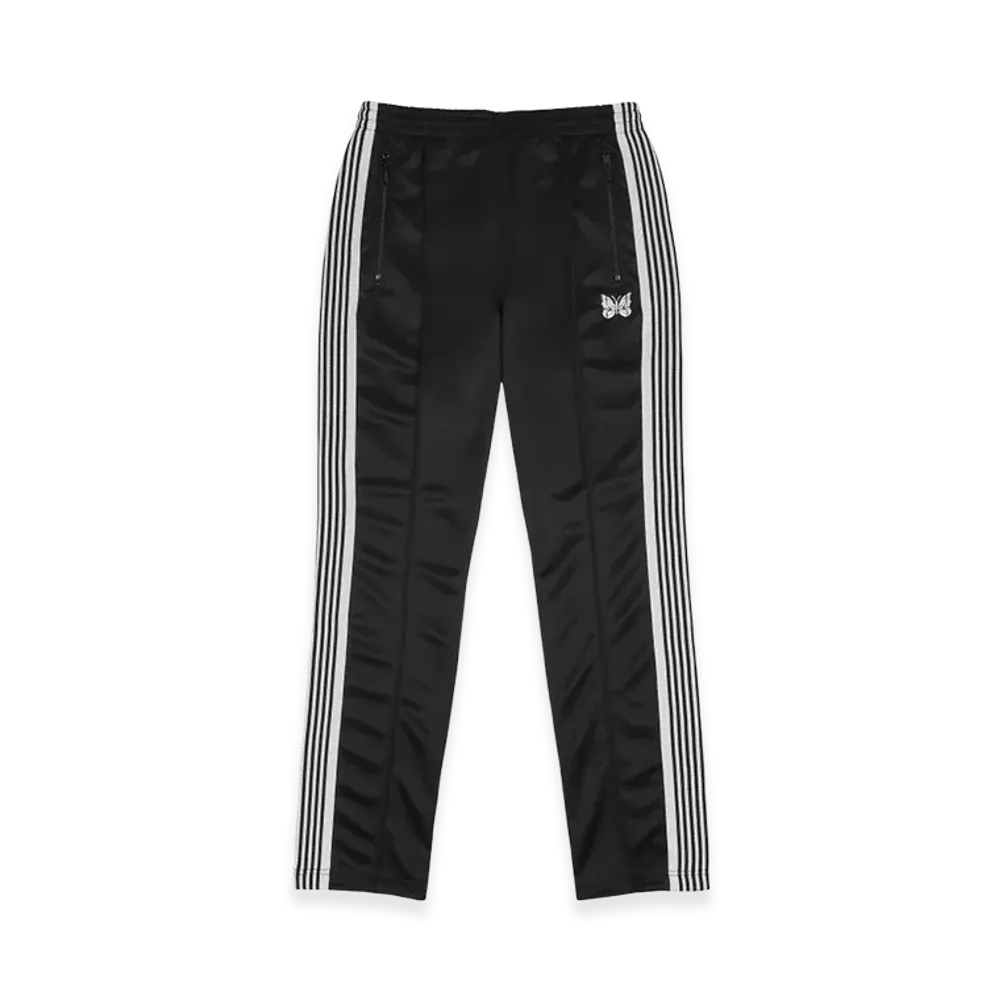 NEEDLES Narrow Track Pants Poly Smooth "BlackWhite"