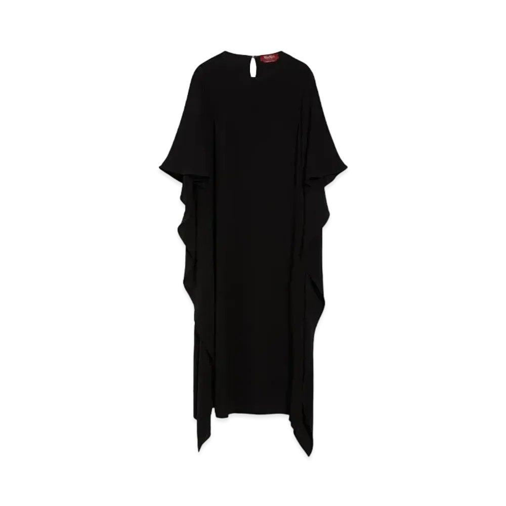Max Mara Ombrosa Cady Fabric Long Dress "Black"