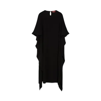 Max Mara Ombrosa Cady Fabric Long Dress "Black"
