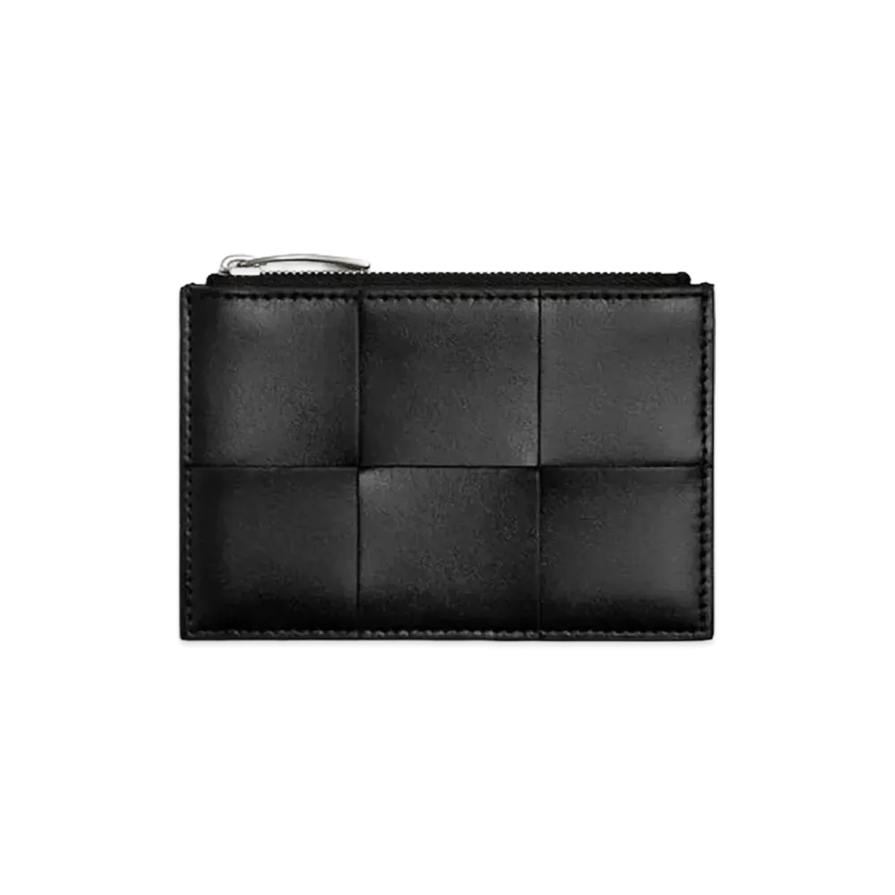 Bottega Veneta Cassette Zipped Card Case "Black"