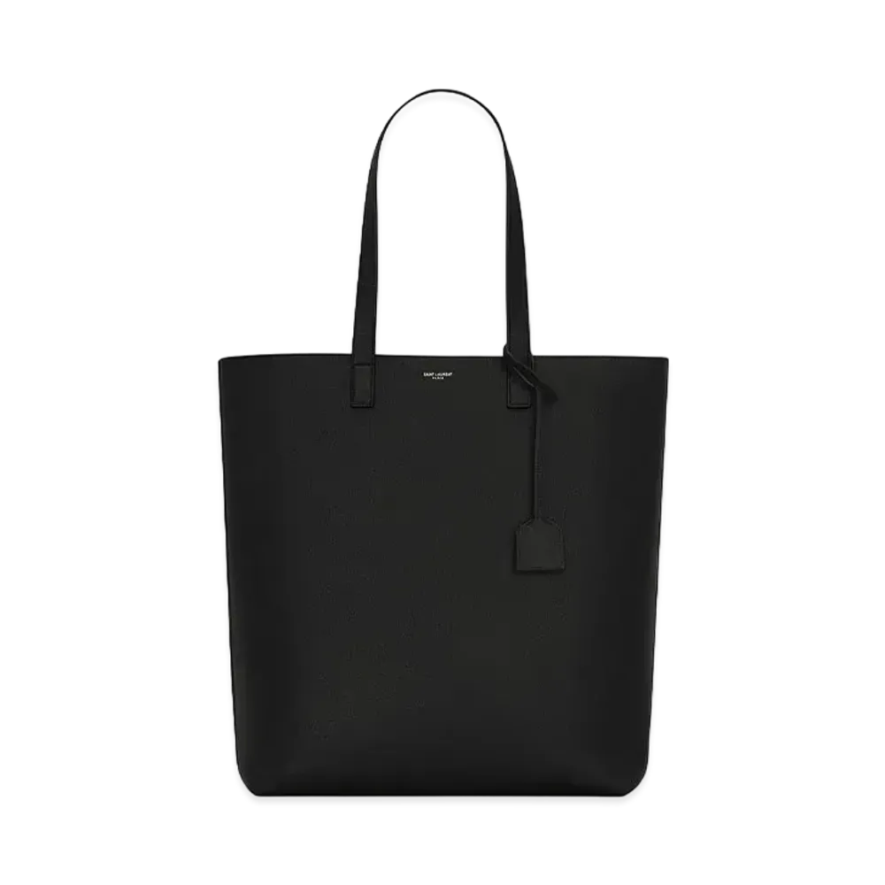 SAINT LAURENT Bold Shopping Bag In Grained Leather "Storm"