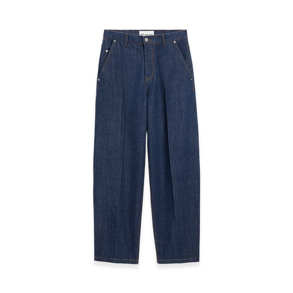 AMI PARIS Cotton Balloon Fit Jeans "Blue"