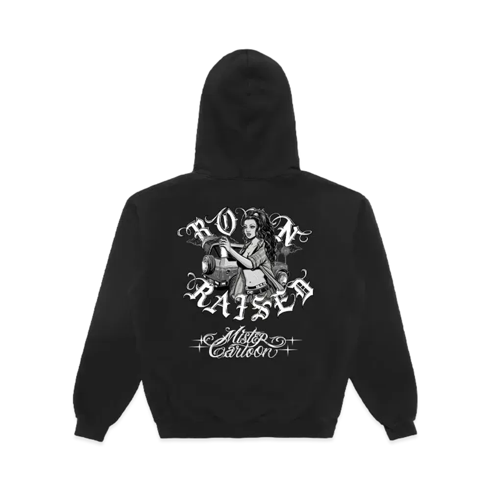 Born x Raised x Mister Cartoon Homegirl Rocker Hoodie "Black"