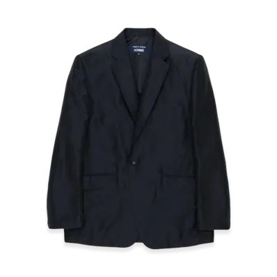 COMME des GARCONS HOMME Polyester Ramie Poplin Jackets "Black"