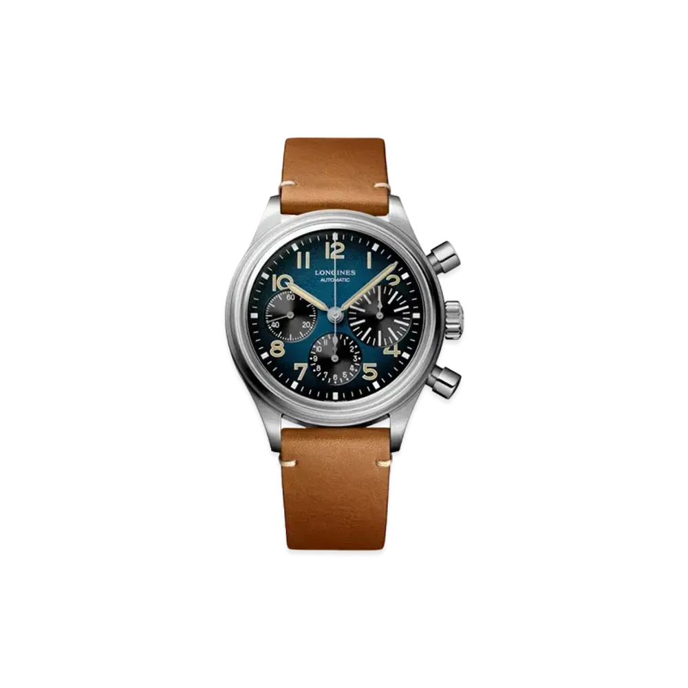 Longines Heritage Avigation 41.00 mm Big Eye "Petroleum/Titanium/Brown" L2.816.1.93.2