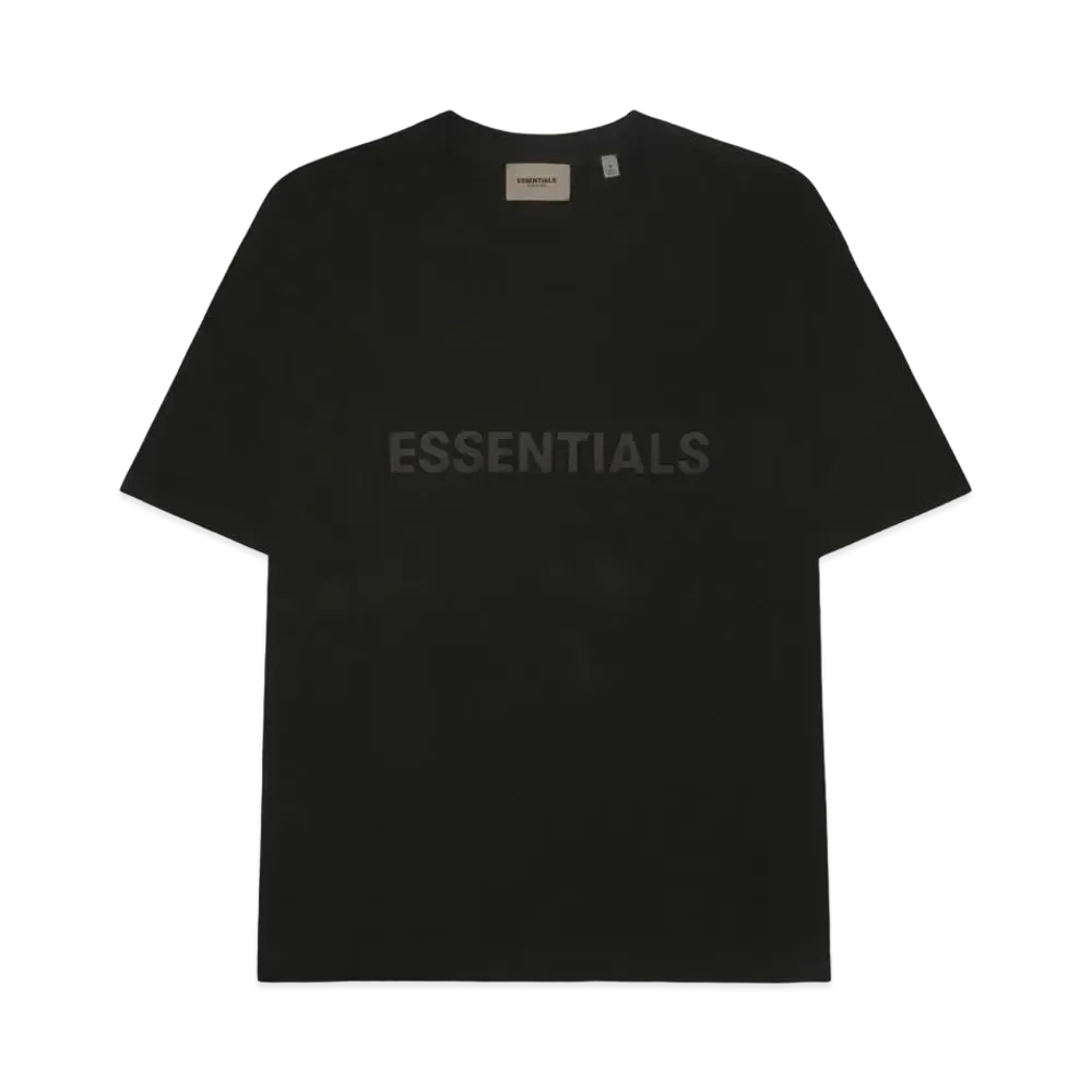 FEAR OF GOD ESSENTIALS 3D Silicon Applique Boxy T-Shirt "Black"