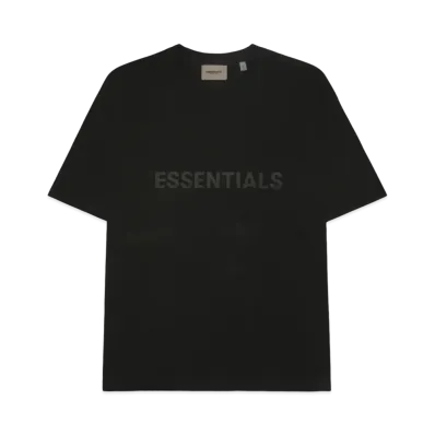 FEAR OF GOD ESSENTIALS 3D Silicon Applique Boxy T-Shirt "Black"