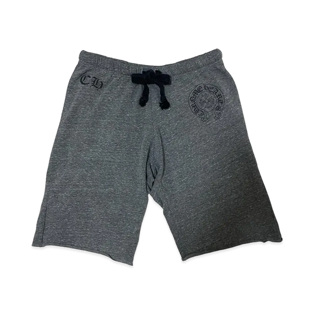 Chrome Hearts Horseshoe Print Sweat Shorts "Grey"