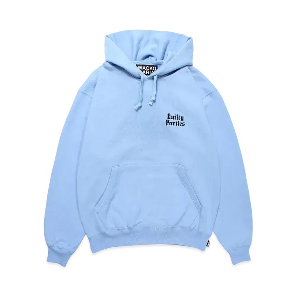 WACKO MARIA Middle Weight Hooded Sweat Shirt "Light Blue"
