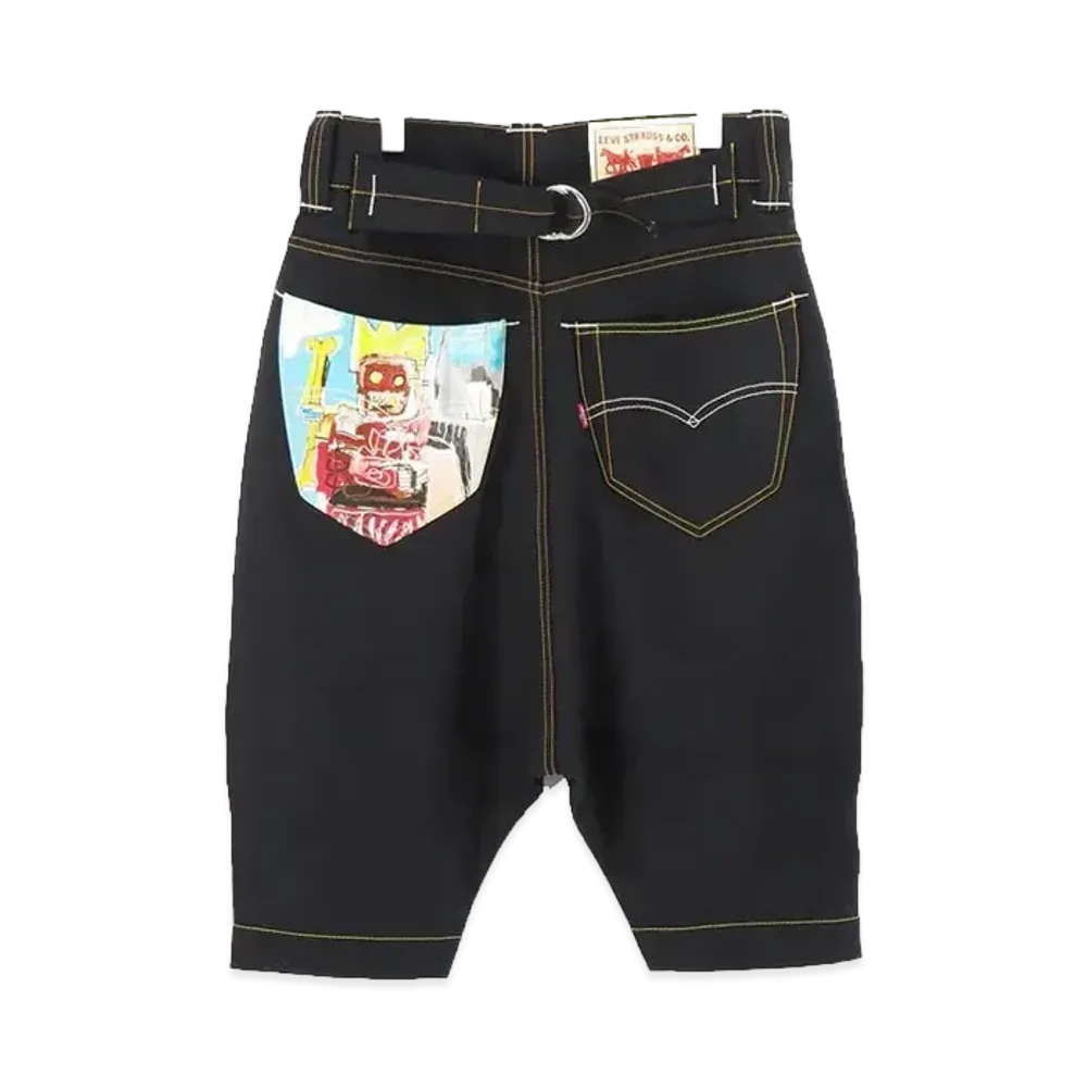 JUNYA WATANABE Wool Nylon Dobby Levi's W Name Jean Michel Basquiat "Black/Gray/Dark Red"
