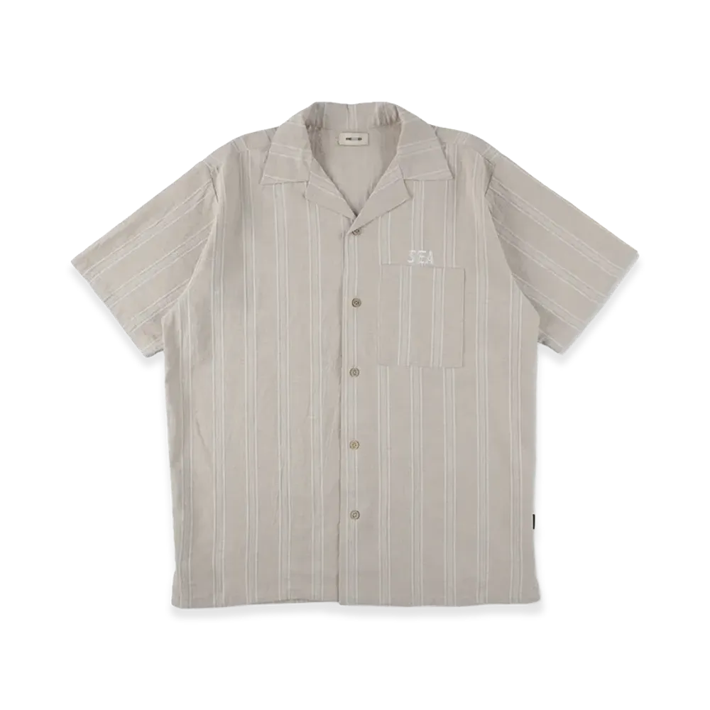 WIND AND SEA Sea Linen Shirt "Natural/Stripe"