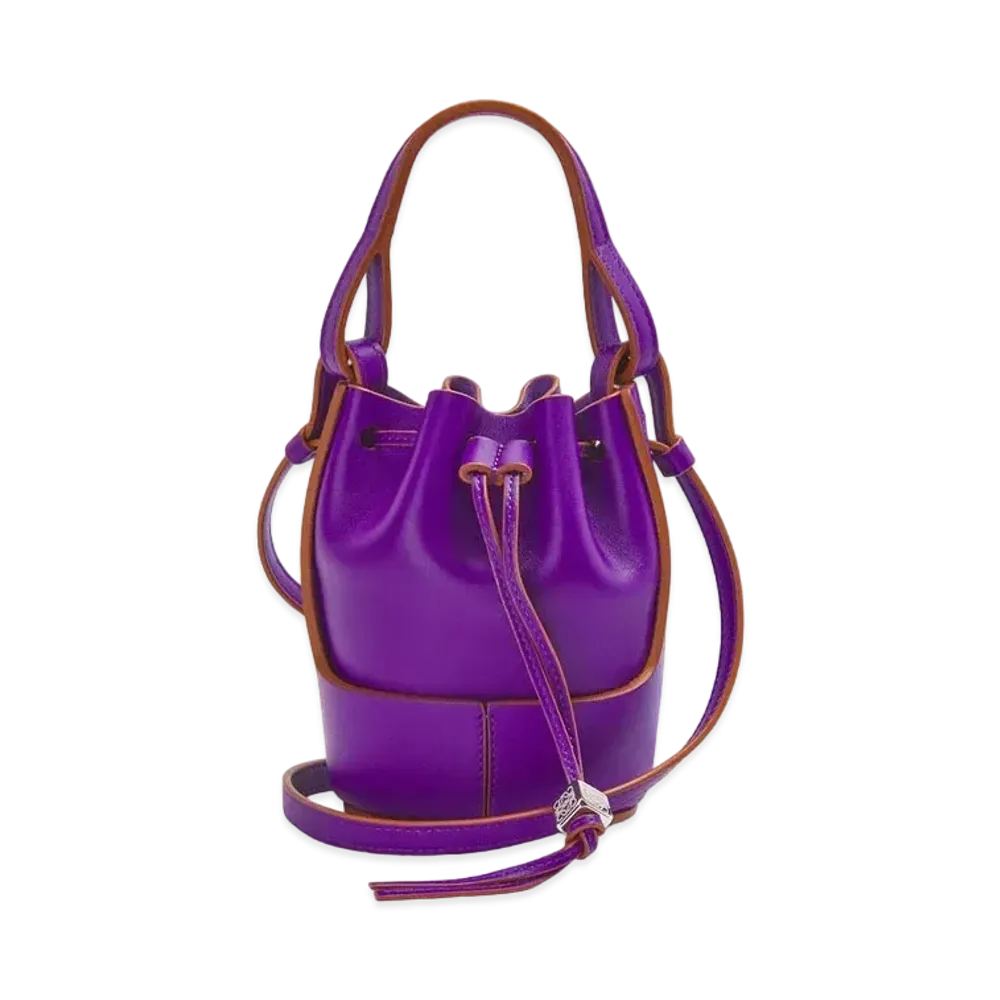 LOEWE Nano Balloon Bag In Nappa And Calfskin "Purple"
