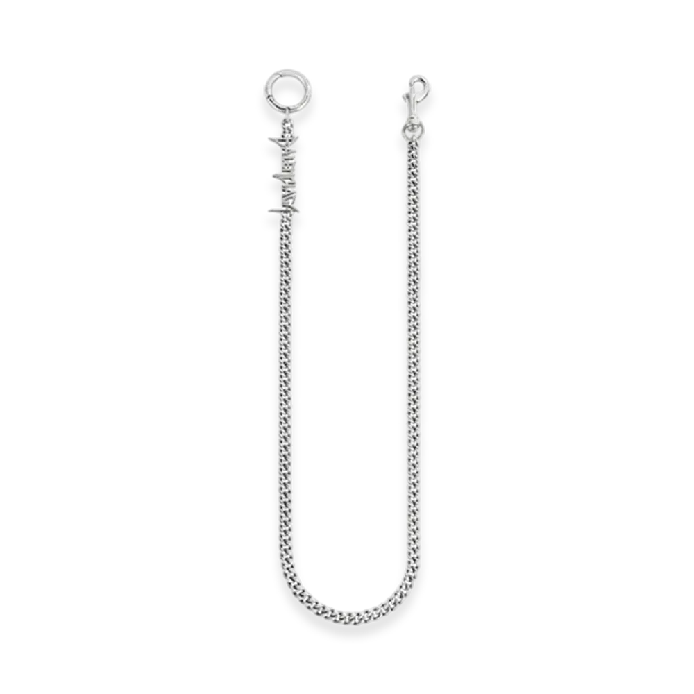 BALENCIAGA Typo Metal Pants Chain "Silver"