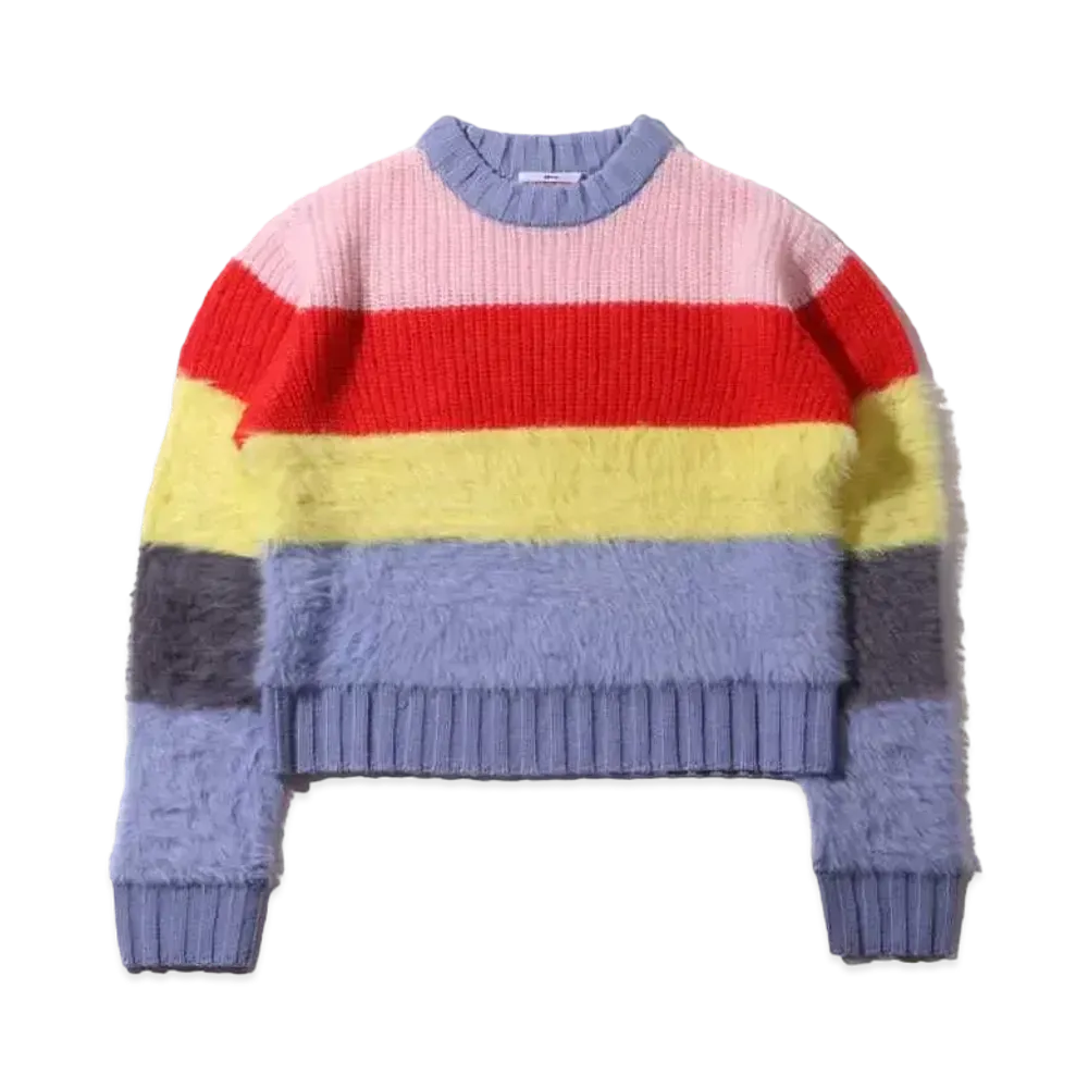 atmos pink Color Block Border Knit "Mix"