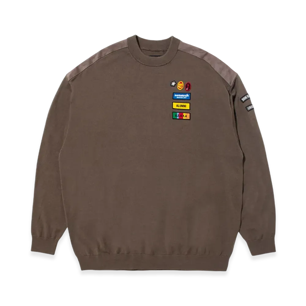 A BATHING APE x KAZUKI KURAISHI Military Relaxed Fit Knit Sweater "Olive"