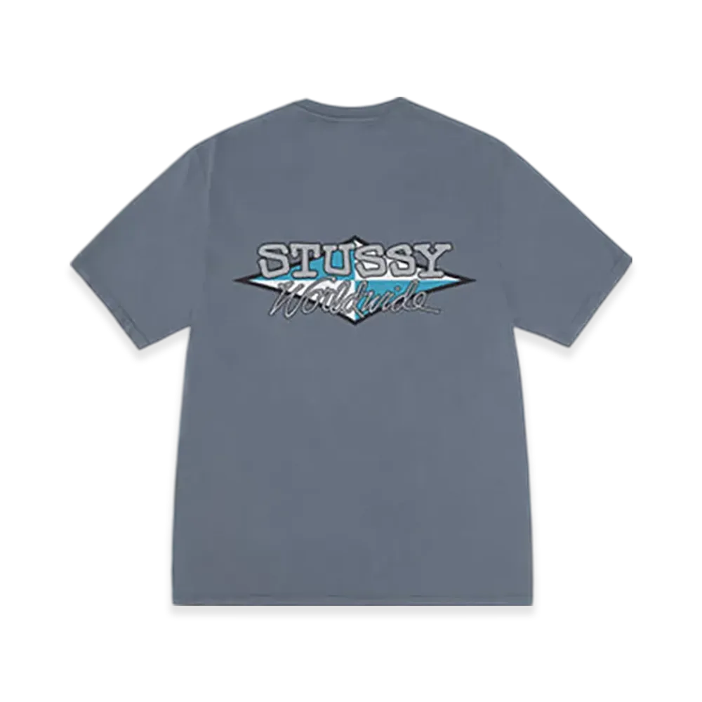 Stussy Worldwide Diamond Tee Pigment Dyed "Navy"