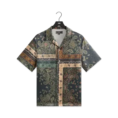 Kith Panelled Bandana Thompson Camp Collar Shirt "Stadium"