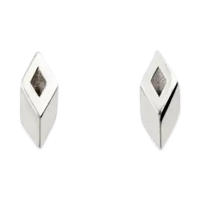 Burberry Hollow Stud Earrings "Silver"